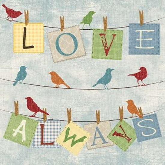 Posterazzi LOVE ALWAYS BIRDS Canvas Art - Piper Ballantyne (24 x 24)