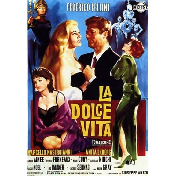 Posterazzi  La Dolce Vita Movie Poster - 11 x 17 in.