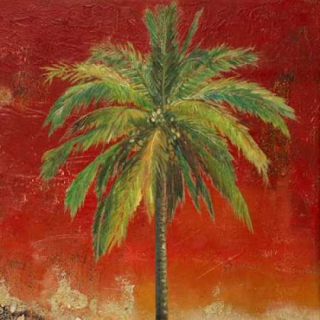 Posterazzi La Palma on Red I Canvas Art - Patricia Pinto (24 x 24)