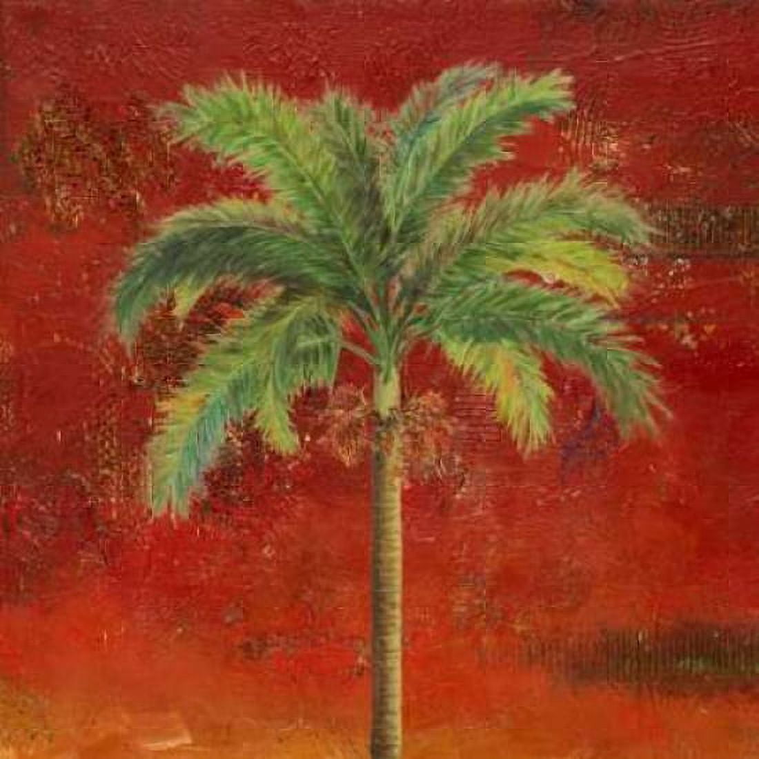 Posterazzi La Palma on Red II Canvas Art - Patricia Pinto (24 x 24)