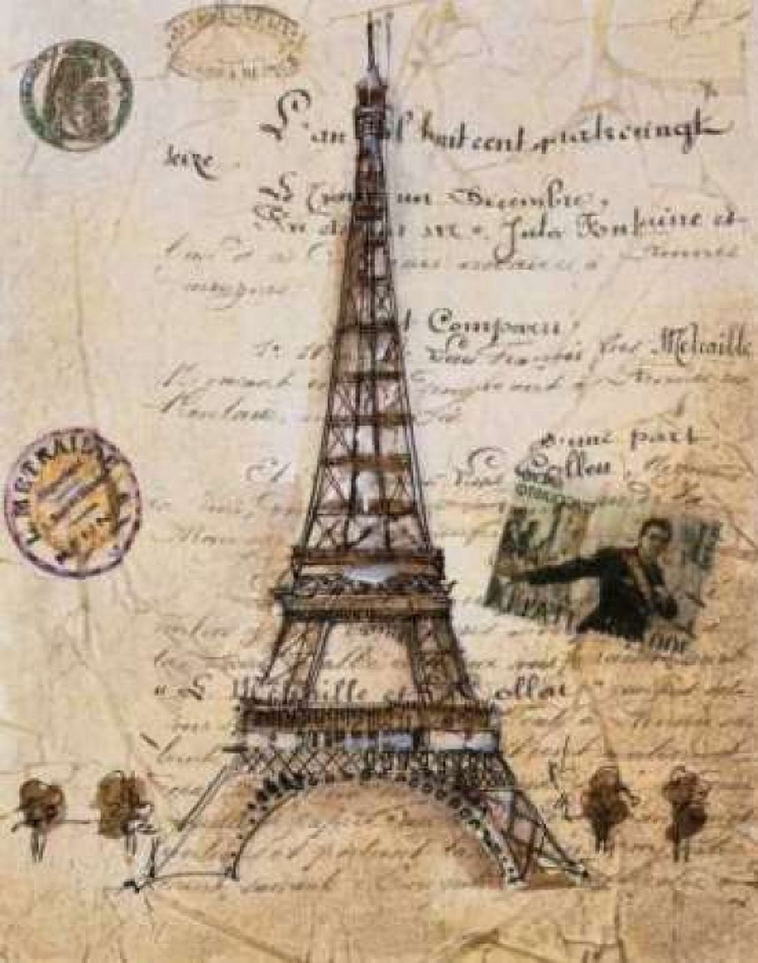 Posterazzi La Tour Eiffel Canvas Art - Liz Jardine (22 x 28)