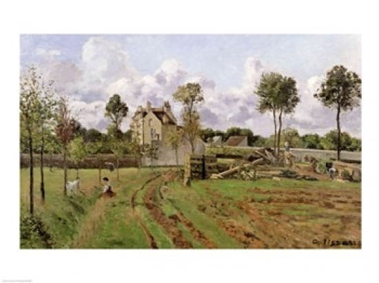 Posterazzi Landscape Louveciennes Canvas Art - Camille Pissarro (36 x 24)