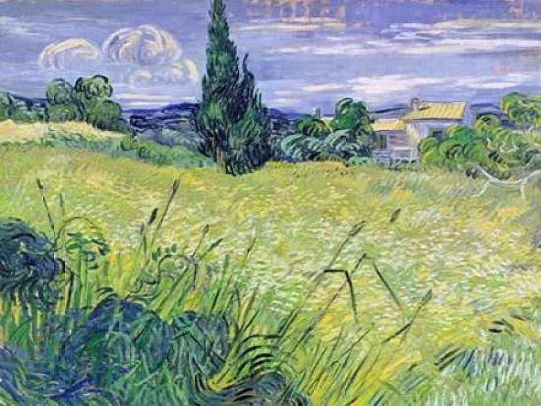 Posterazzi Landscape with Green Corn Canvas Art - Vincent Van Gogh (22 x 28)