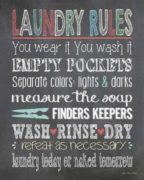 Posterazzi Laundry rules Canvas Art - Jo Moulton (24 x 30)