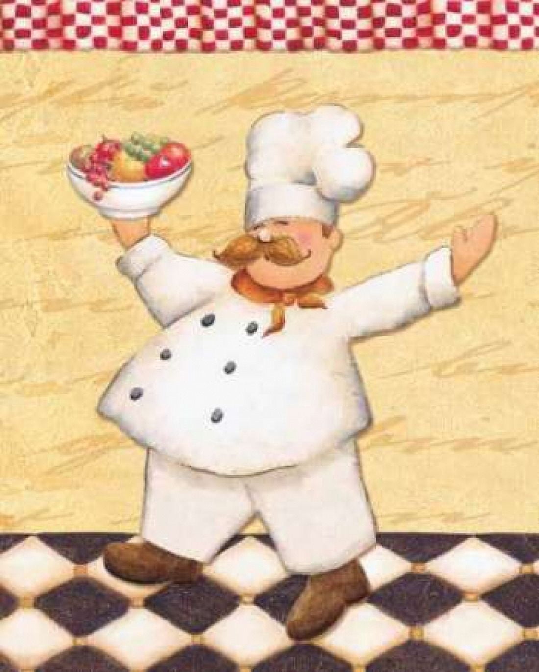 Posterazzi Le Chef et le Fruits Canvas Art - Daphne Brissonnet (22 x 28)