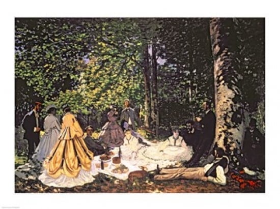 Posterazzi Le Dejeuner sur lHerbe 1866 Canvas Art - Claude Monet (36 x 24)