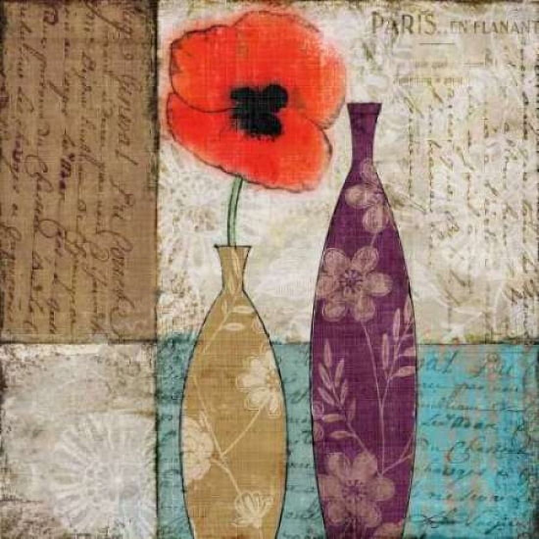 Posterazzi Le Pavot Rouge Canvas Art - Keith Mallett (24 x 24)