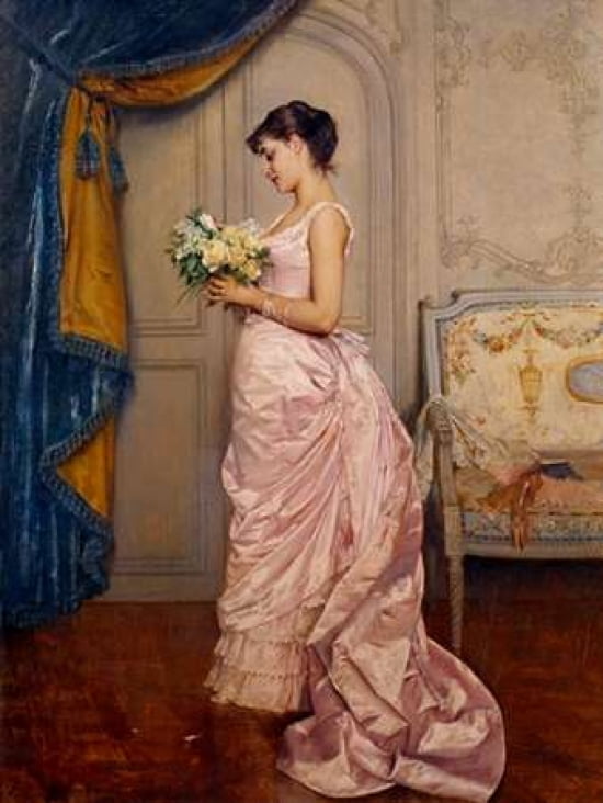 Posterazzi Le billet doux Canvas Art - Auguste Toulmouche (22 x 28)
