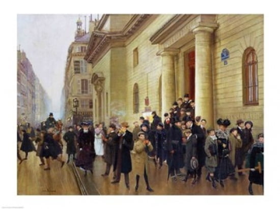 Posterazzi Leaving the Lycee Condorcet 1903 Canvas Art - Jean Beraud (36 x 24)
