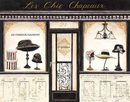 Posterazzi Les Chic Chapeaux Canvas Art - Emily Adams (22 x 28)