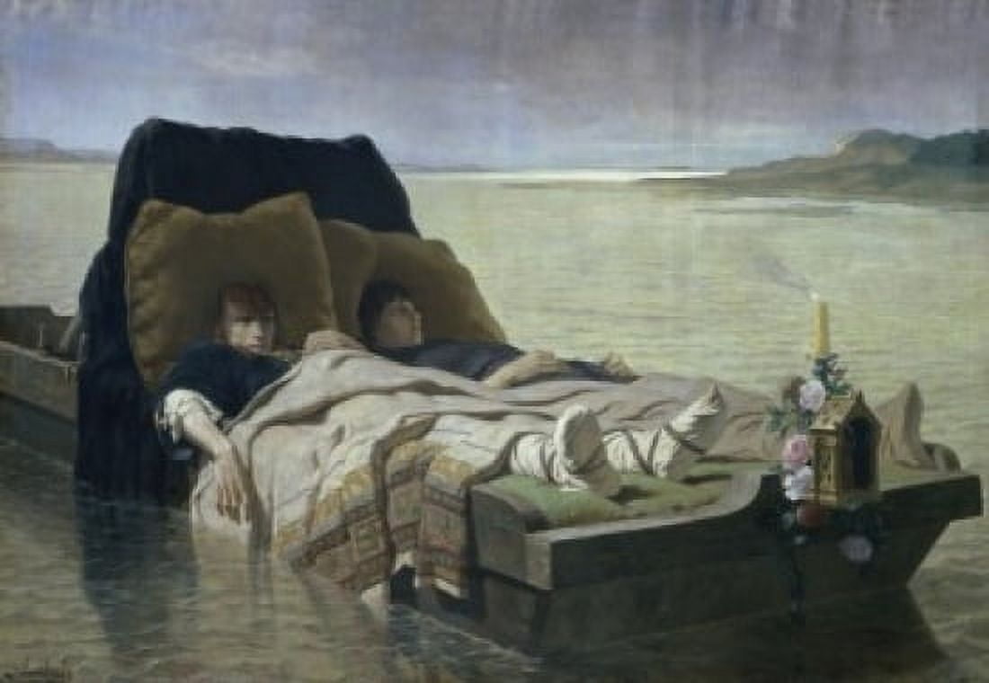 Posterazzi Les Enerves de Jumieges 1880 Evariste Vital Luminais (1822-1896 French) Musee des Beaux-Arts Rouen France Canvas Art - Evariste Vital Luminais (24 x 36)