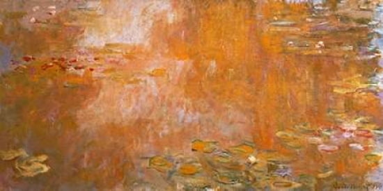 Posterazzi Les Nympheas a Giverny Canvas Art - Claude Monet (10 x 20)