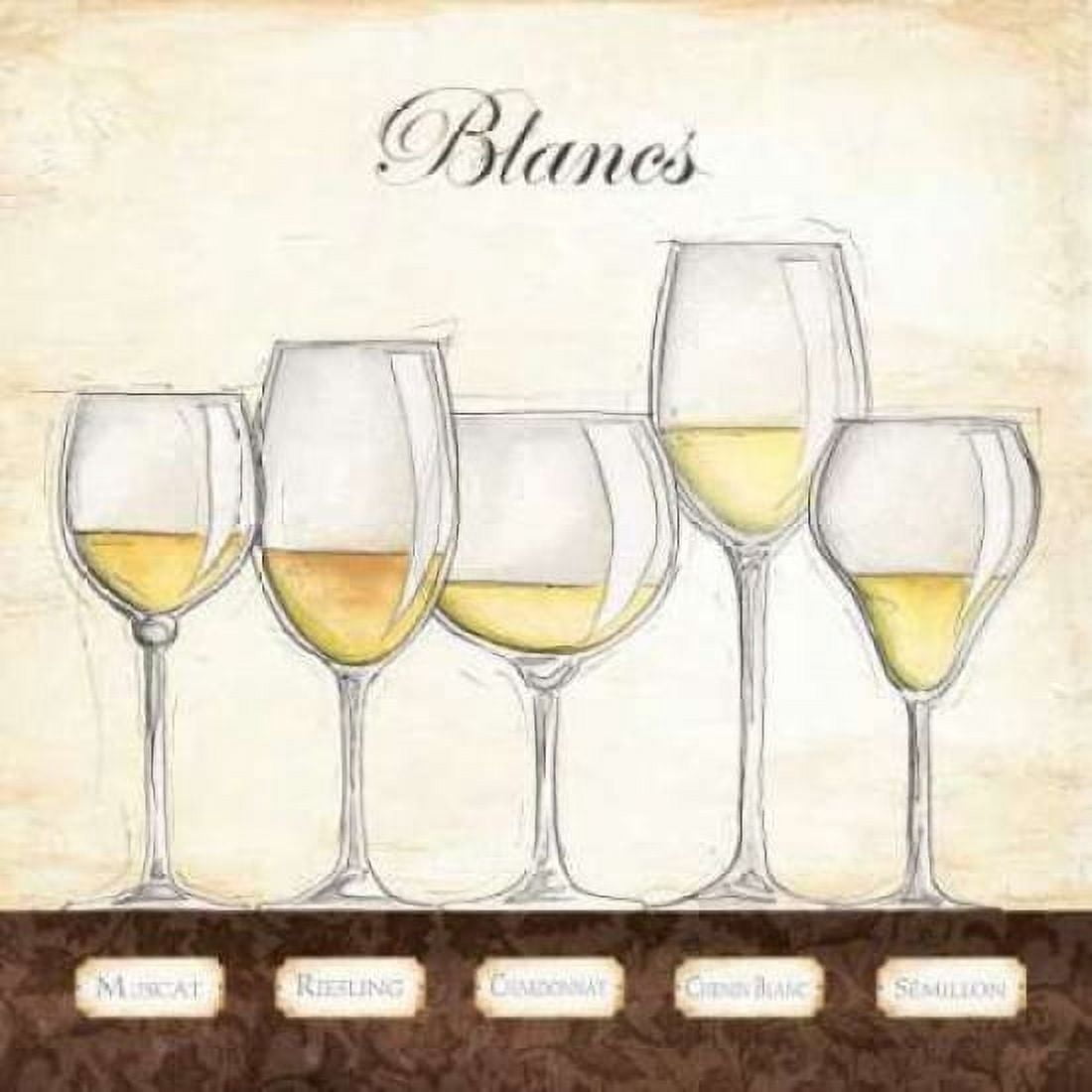 Posterazzi Les Vins Blancs Canvas Art - Andrea Laliberte (24 x 24)