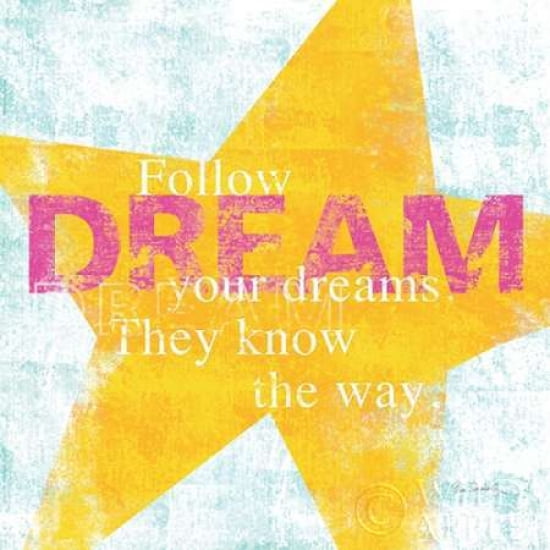 Posterazzi Letterpress Dream Canvas Art - Sue Schlabach (24 x 24)