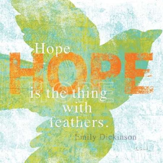 Posterazzi Letterpress Hope Canvas Art - Sue Schlabach (24 x 24)
