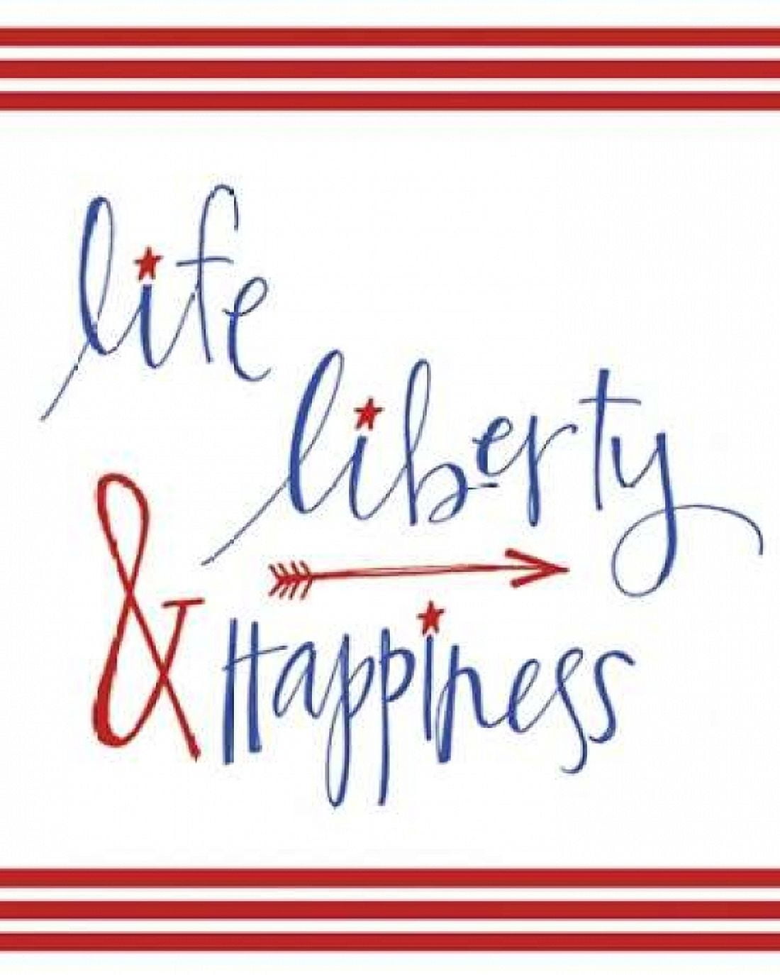 Posterazzi Life Liberty and Happiness Canvas Art - Katie Doucette (24 x 30)