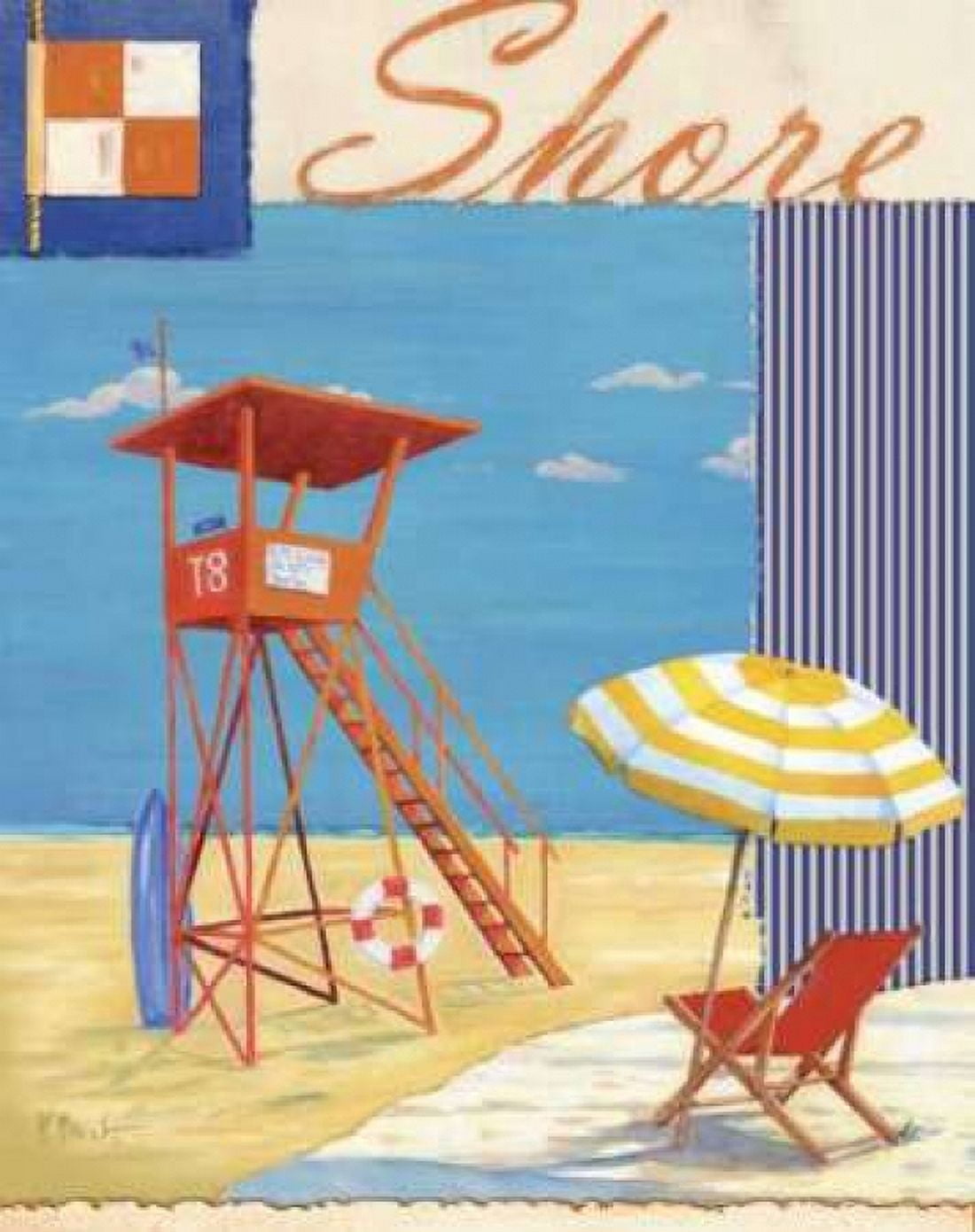 Posterazzi Lifeguard Collage II Canvas Art - Paul Brent (24 x 30)