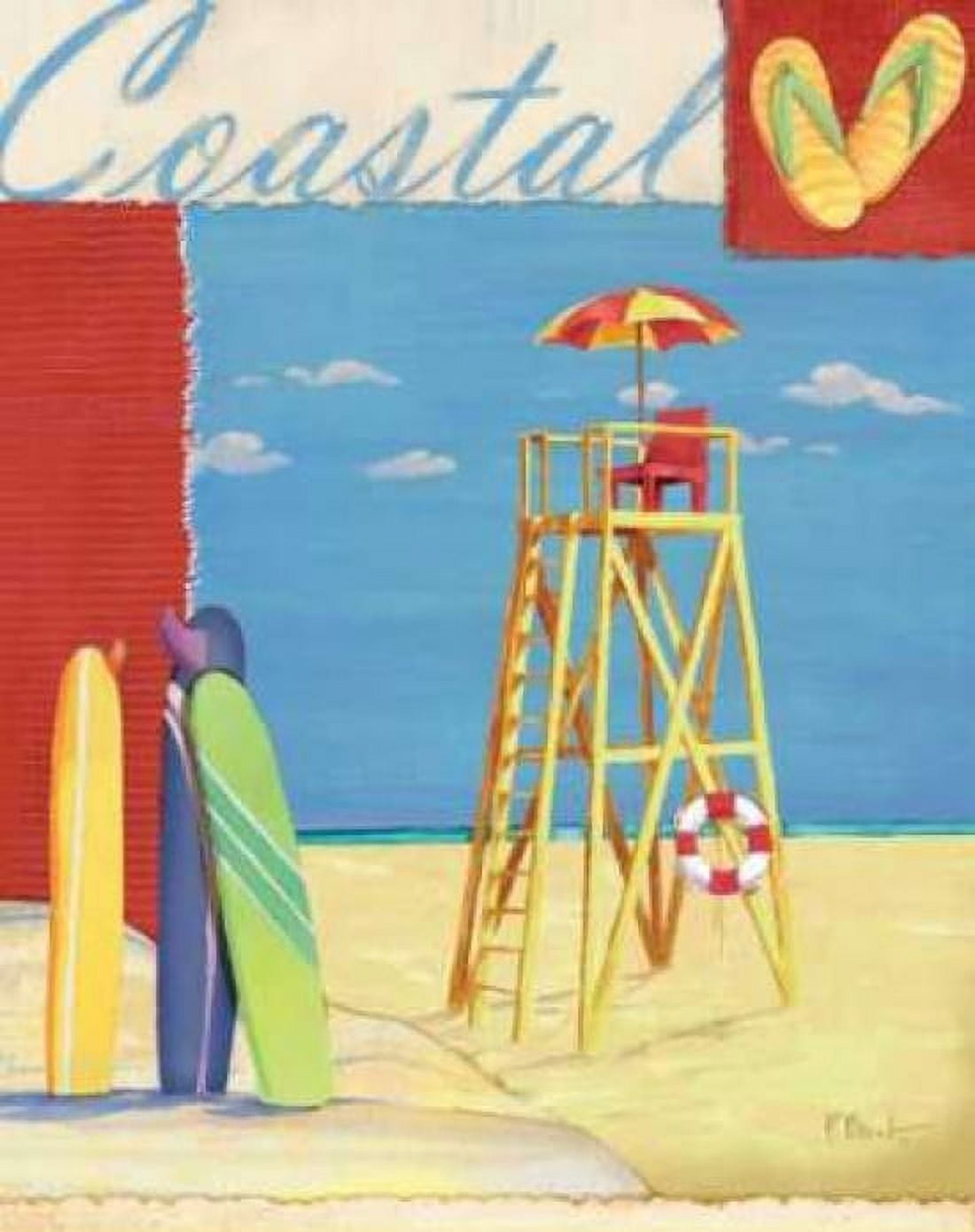 Posterazzi Lifeguard Collage IV Canvas Art - Paul Brent (24 x 30)