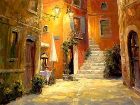 Posterazzi Lighted Alley Canvas Art - Haixia Liu (18 x 24)