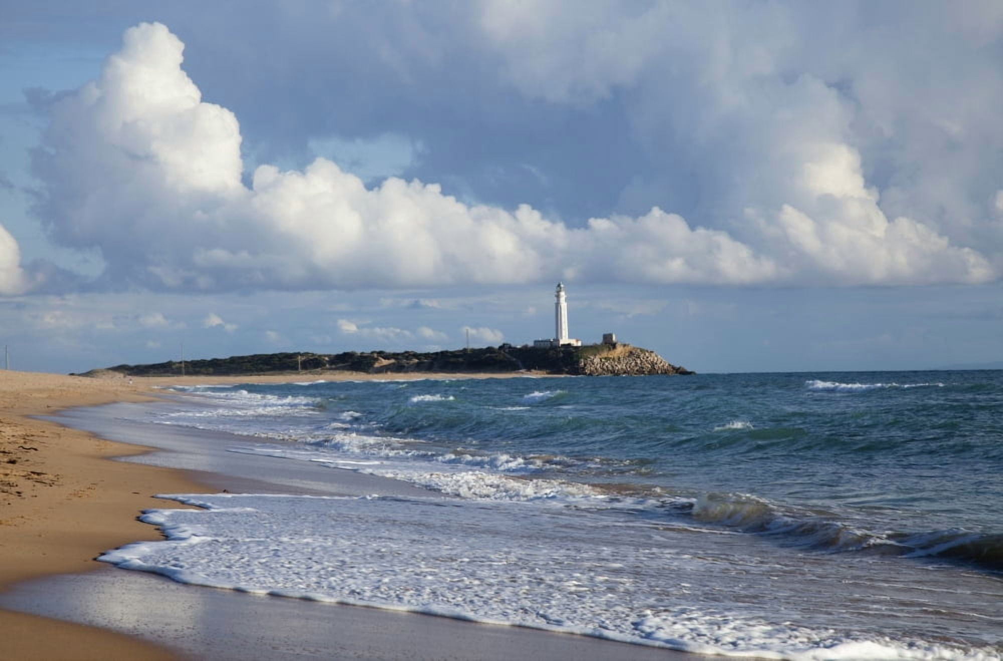 Posterazzi Lighthouse At Cape Trafalgar Zahora Spain Canvas Art - Peter Zoeller Design Pics (38 x 24)