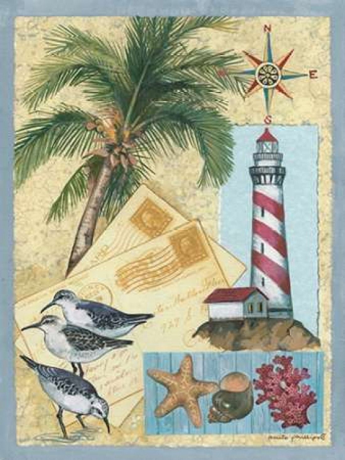 Posterazzi Lighthouse Letters Canvas Art - Anita Phillips (18 x 24)