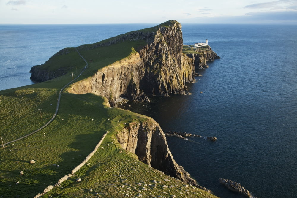 Posterazzi Lighthouse at Neist Point Isle of Skye Hebrides Scotland Canvas Art - Carl Bruemmer Design Pics (38 x 24)