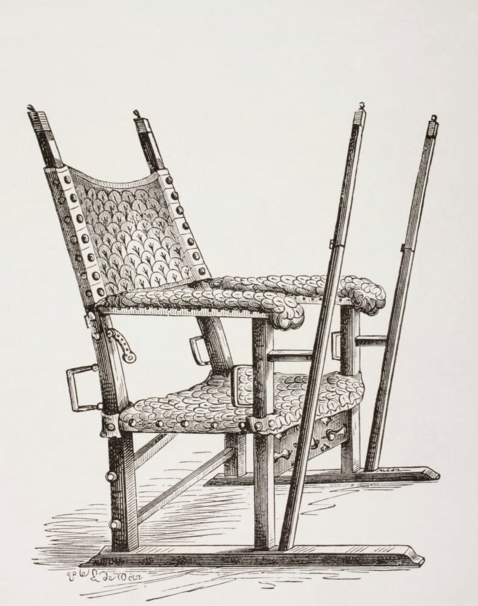 Posterazzi Litter Chair Used By Carlos I Of Spain Charles V Holy Roman Emperor From Les Artes Au Moyen Age Published Paris 1873 Canvas Art - Ken Welsh Design Pics (26 x 32)