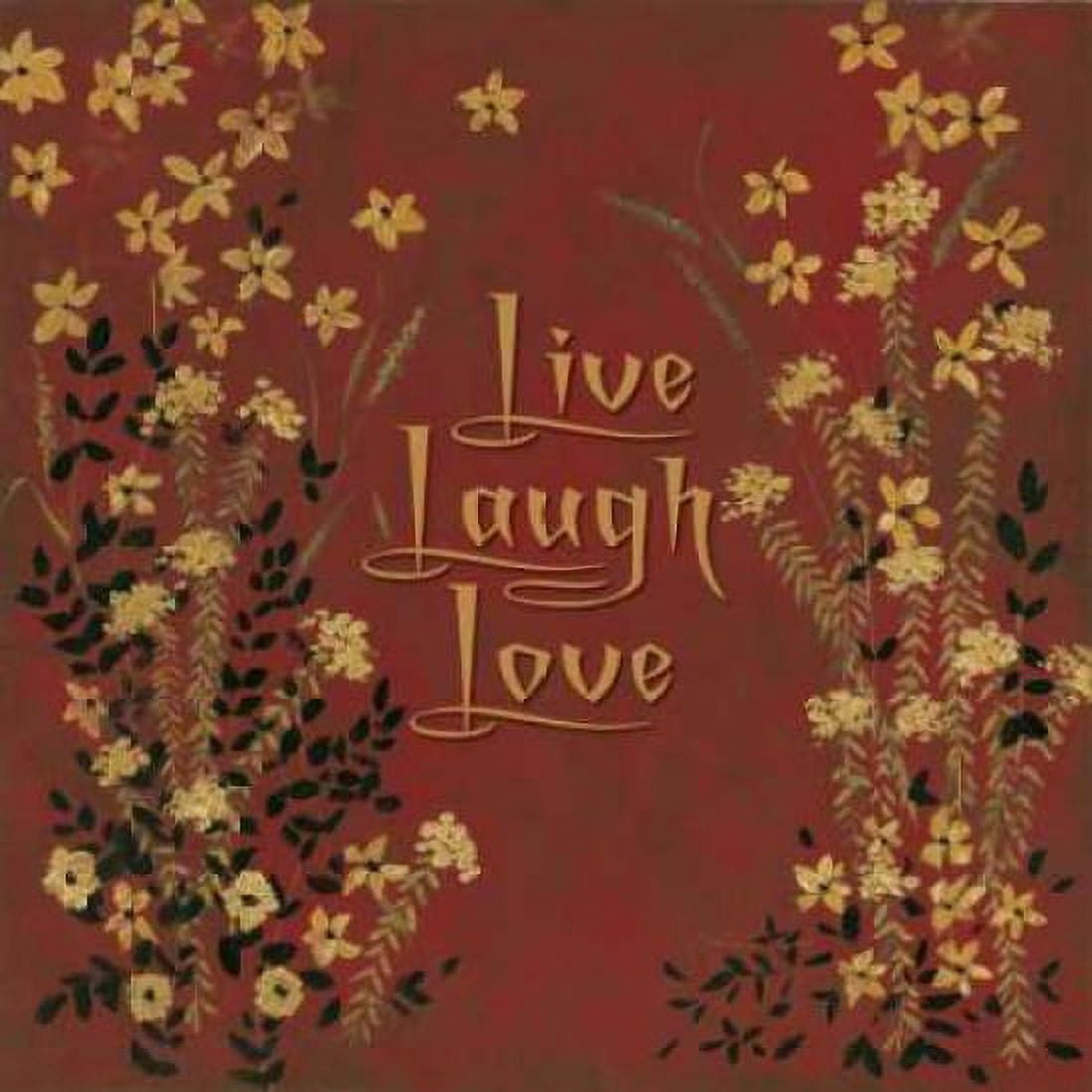 Posterazzi Live-Laugh-Love Canvas Art - Stephanie Marrott (24 x 24)