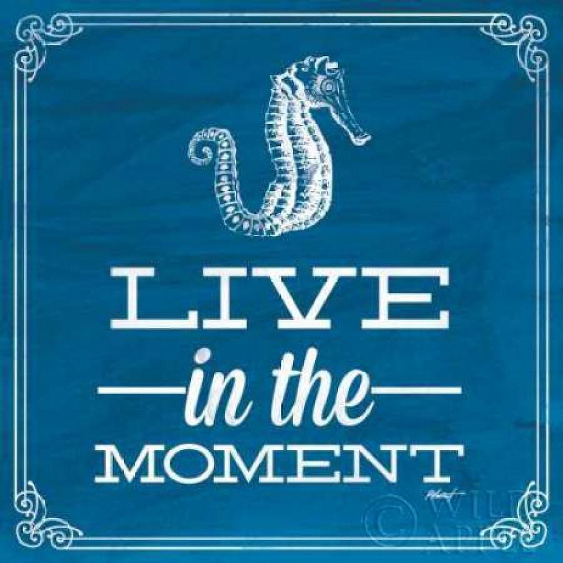 Posterazzi Live in the Moment Blue Canvas Art - Katie Pertiet (24 x 24)