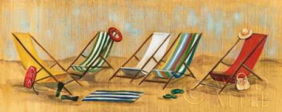Posterazzi Living is Easy II - chairs Canvas Art - Silvia Vassileva (24 x 48)