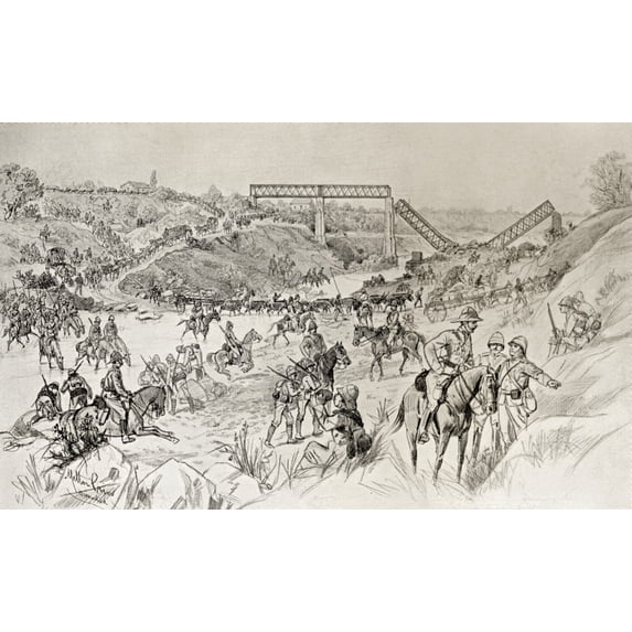 Posterazzi Lord Robertss Column Crossing The Sand River Drift During The Second Boer War From The Book South Africa & The Transvaal War by Louis Creswicke Published 1900 Poster Print, 18 x 11