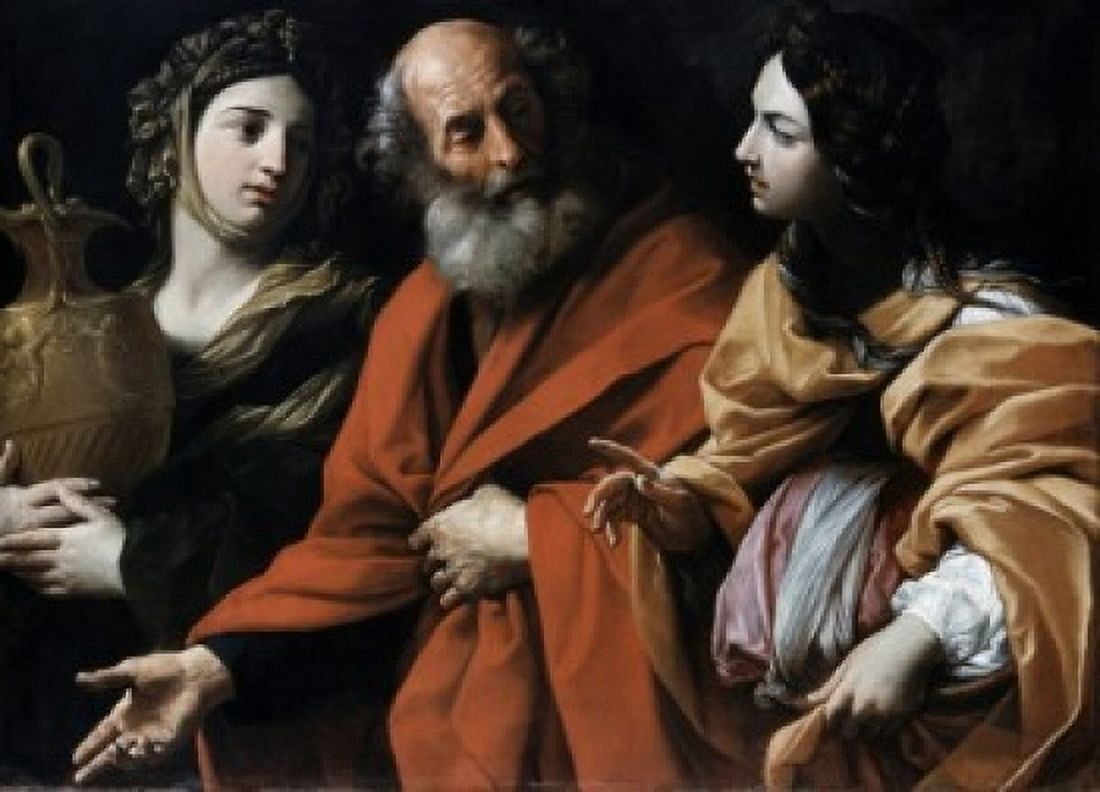 Posterazzi Lot And His Daughters Guido Reni (1575-1642 Italian) Canvas Art - Guido Reni (24 x 36)