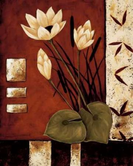 Posterazzi Lotus Silhouette I Canvas Art - Krista Sewell (24 x 30)