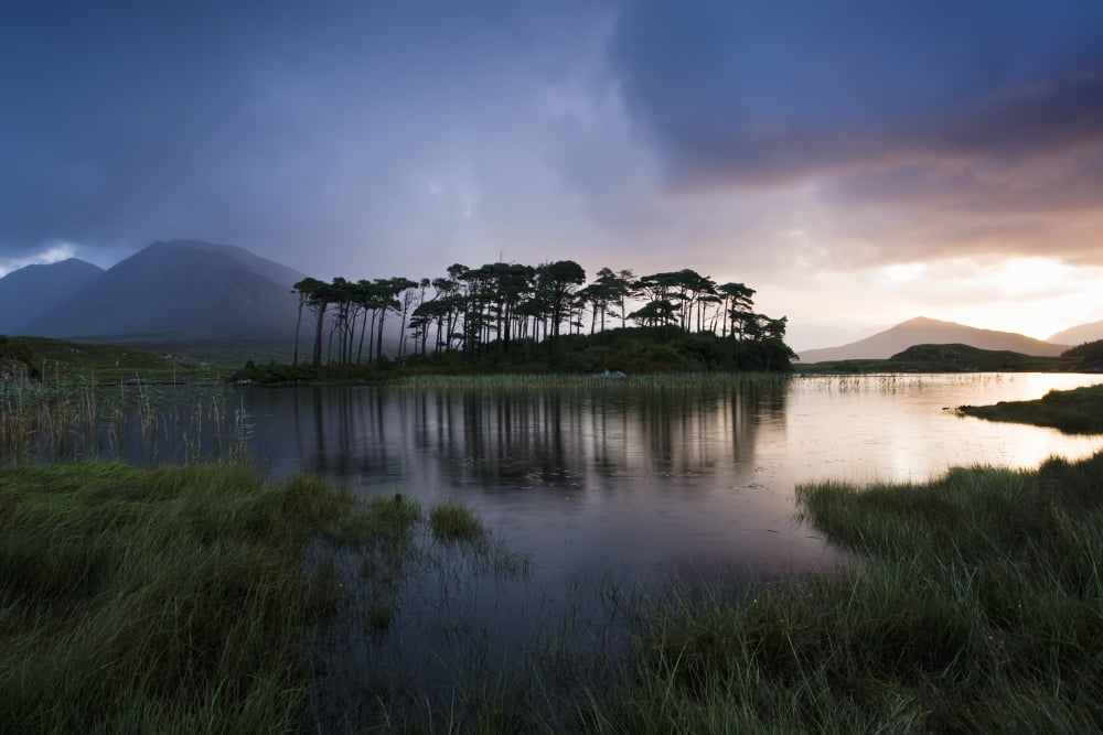 Posterazzi Lough Derryclare Twelve Bens Co Galway Ireland Sunrise Over A Lake Surrounded By Mountains Canvas Art - Peter McCabe Design Pics (34 x 22)