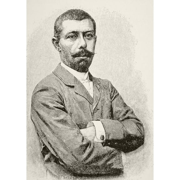 Posterazzi Louis Alexandre Antoine Mizon, 1853 to 1899 French Explorer & Colonial Administrator From Afrika, Dets Opdagelse, Erobring Og Kolonisation Published In Copenhagen, 1901