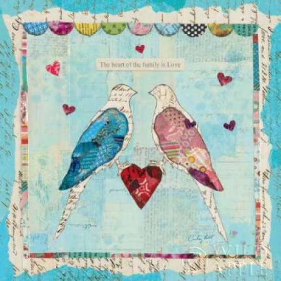 Posterazzi Love Birds Square Canvas Art - Courtney Prahl (24 x 24)