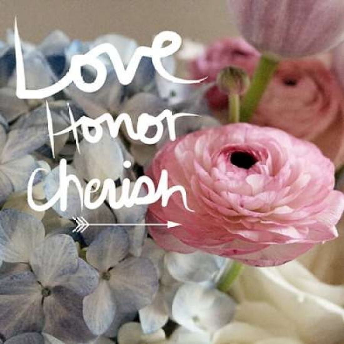 Posterazzi Love Honor cherish Canvas Art - Linda Woods (24 x 24)
