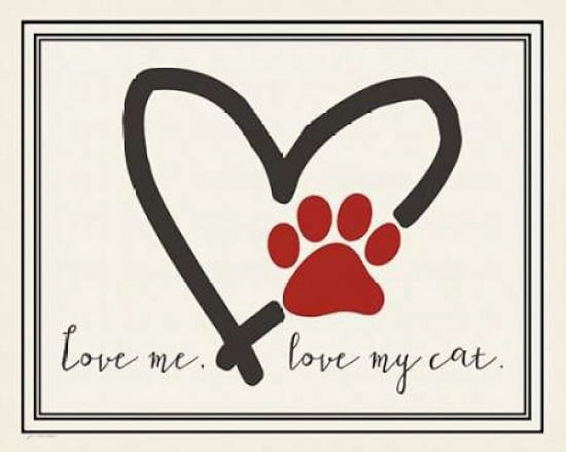 Posterazzi Love Me Cat Canvas Art - Jo Moulton (24 x 30)