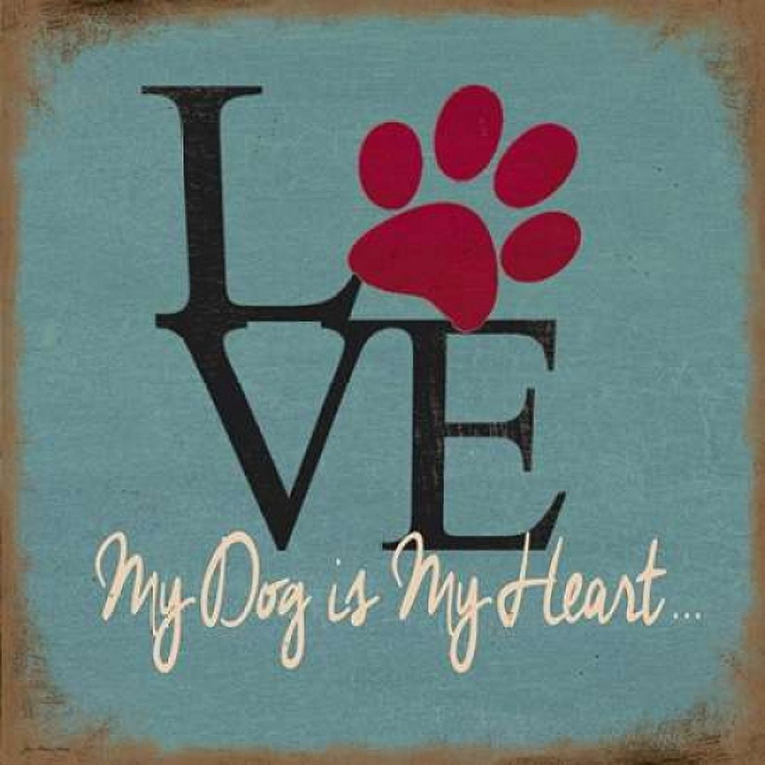 Posterazzi Love My Dog Canvas Art - Jo Moulton (24 x 24)