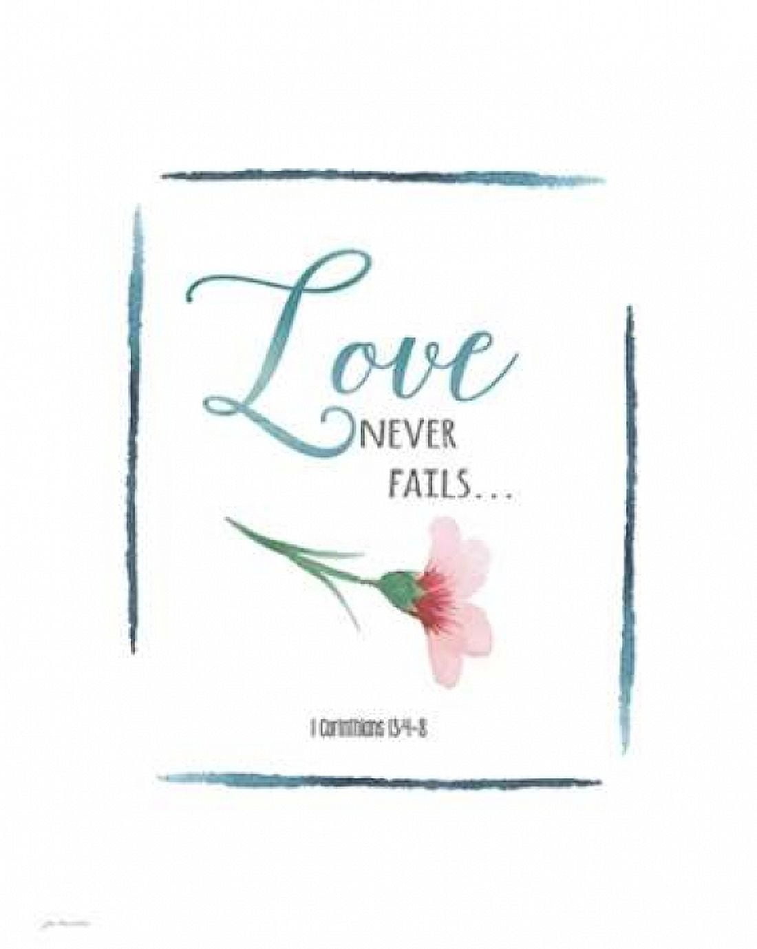 Posterazzi Love Never Fails Canvas Art - Jo Moulton (24 x 30)