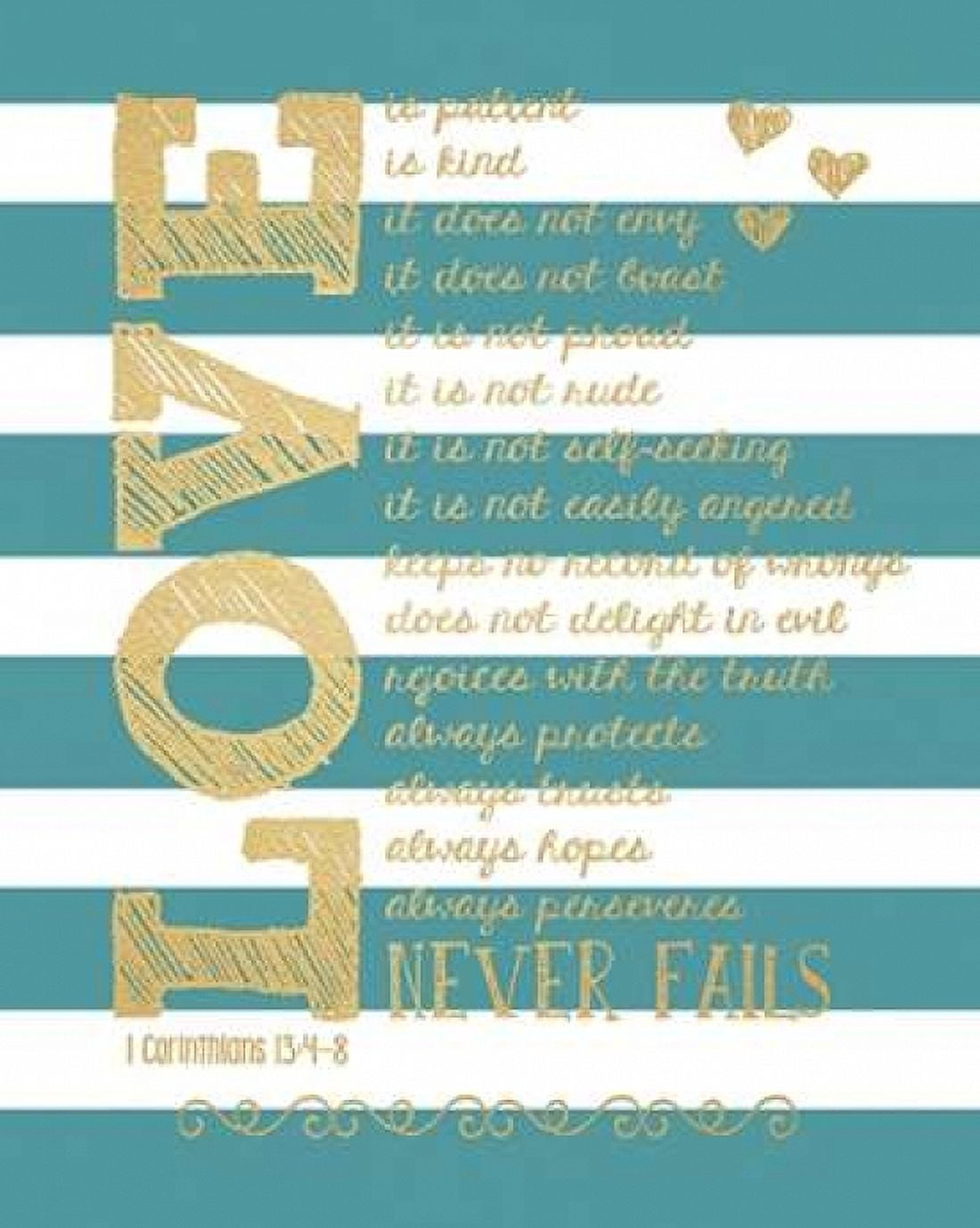 Posterazzi Love Never Fails Canvas Art - Jo Moulton (24 x 30)