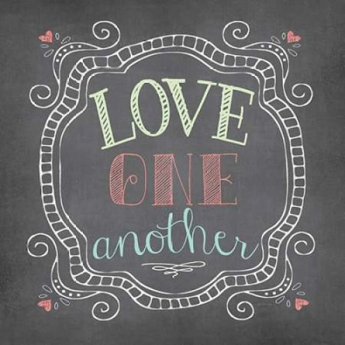 Posterazzi Love One Another - Chalk Canvas Art - Jo Moulton (24 x 24)