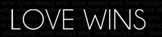 Posterazzi Love Wins II Canvas Art - Anna Quach (12 x 36)