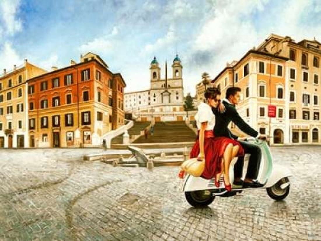 Posterazzi Lovers in Rome Canvas Art - Pierre Benson (22 x 28)