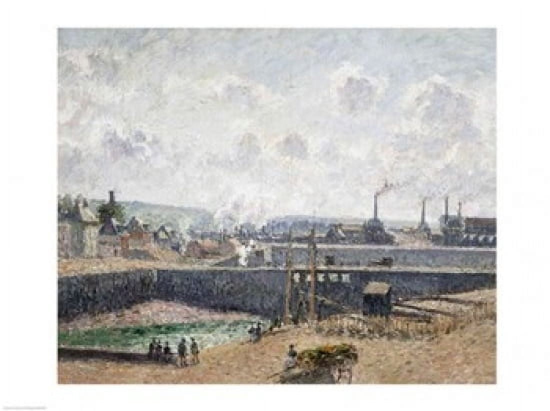 Posterazzi Low Tide at Duquesne Docks Dieppe 1902 Canvas Art - Camille Pissarro (36 x 24)
