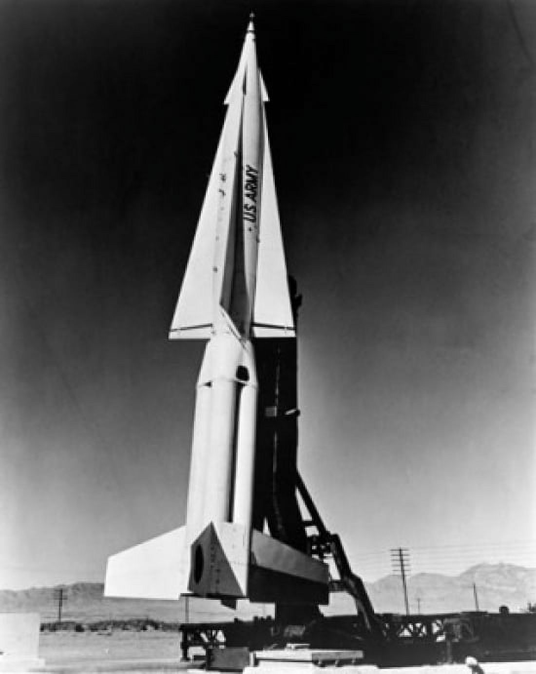 Posterazzi Low angle view of a missile Nike Hercules-Nuclear Armed Surface-to-Air Guided Missile White Sands Missile Range New Mexico USA Canvas Art - (24 x 36)