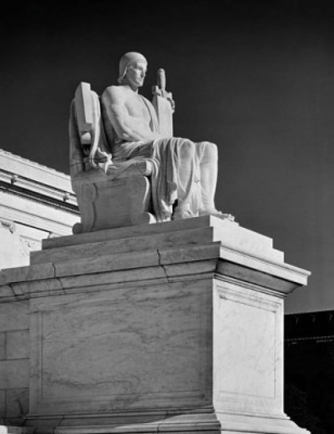 Posterazzi Low angle view of a statue in front of a government building US Supreme Court Washington DC USA Canvas Art - (24 x 36)