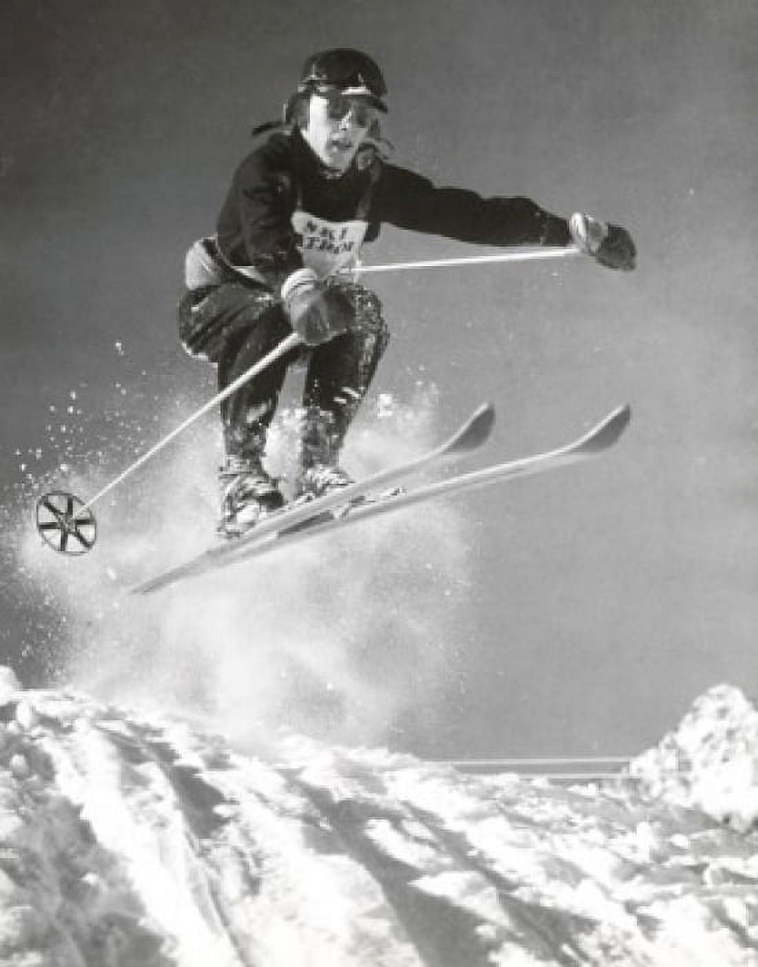 Posterazzi Low angle view of a young man skiing downhill Canvas Art - (24 x 36)