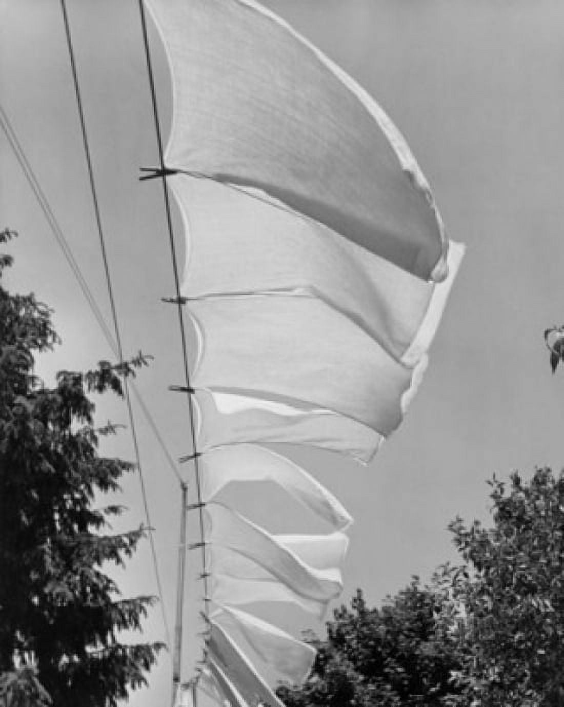 Posterazzi Low angle view of clothes drying on a clothesline Canvas Art - (24 x 36)