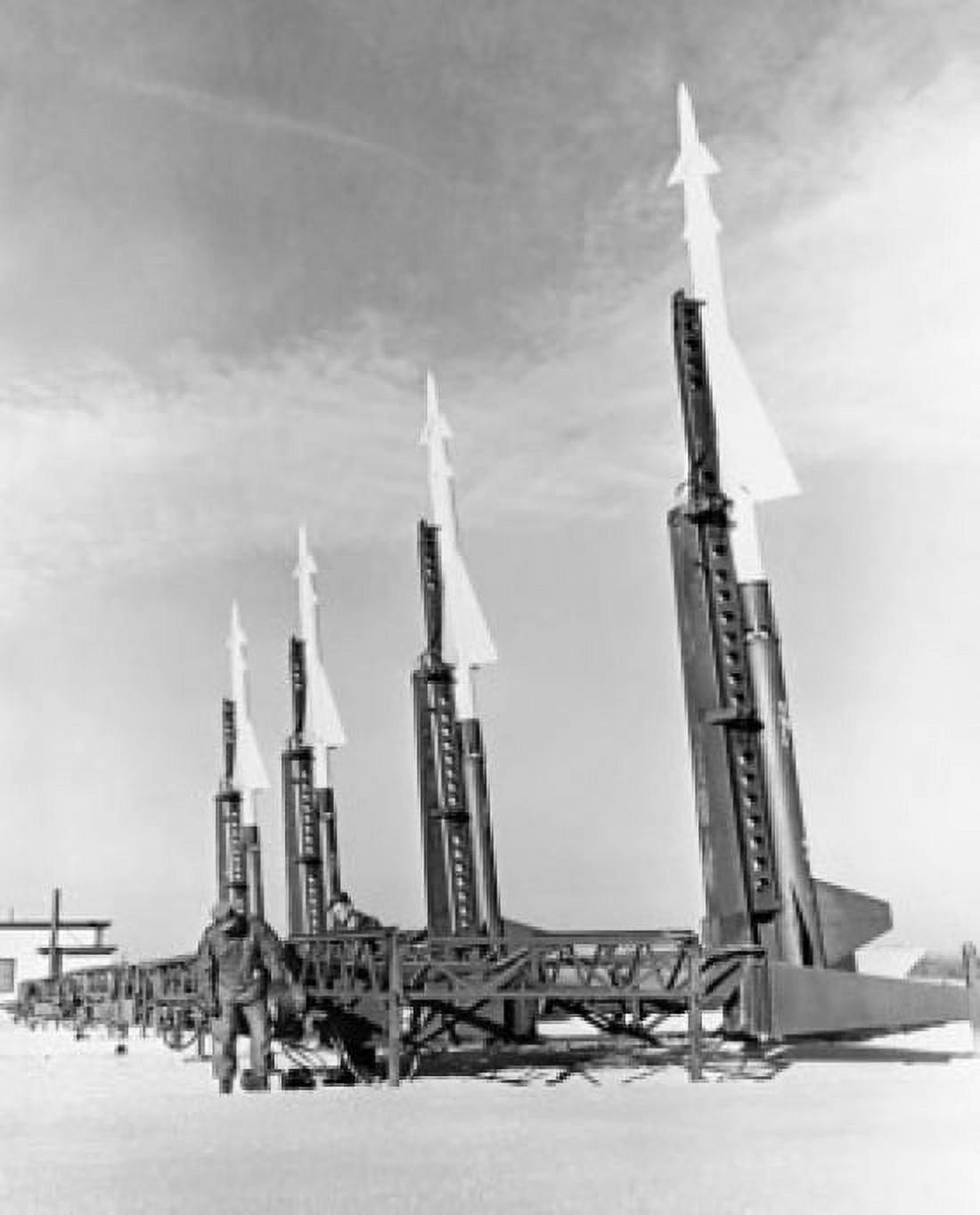 Posterazzi Low angle view of four missiles Nike Zeus Guided Missiles Lorton Virginia USA Canvas Art - (24 x 36)